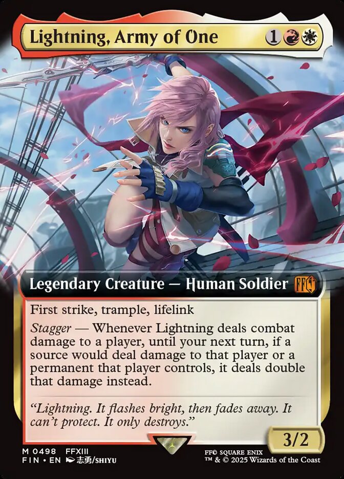 Lightning, Army of One fin 498