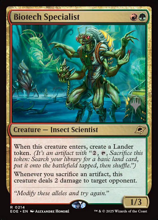 Biotech Specialist peoe 214p