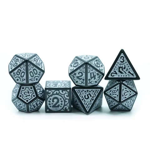Silver Acrylic Dice Set
