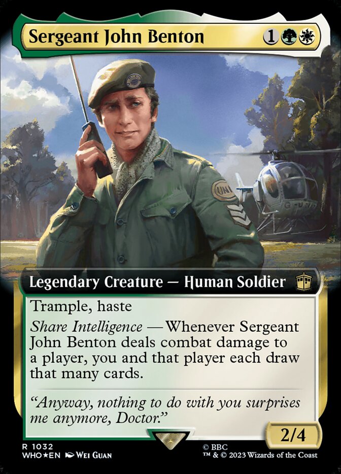 Sergeant John Benton who 1032