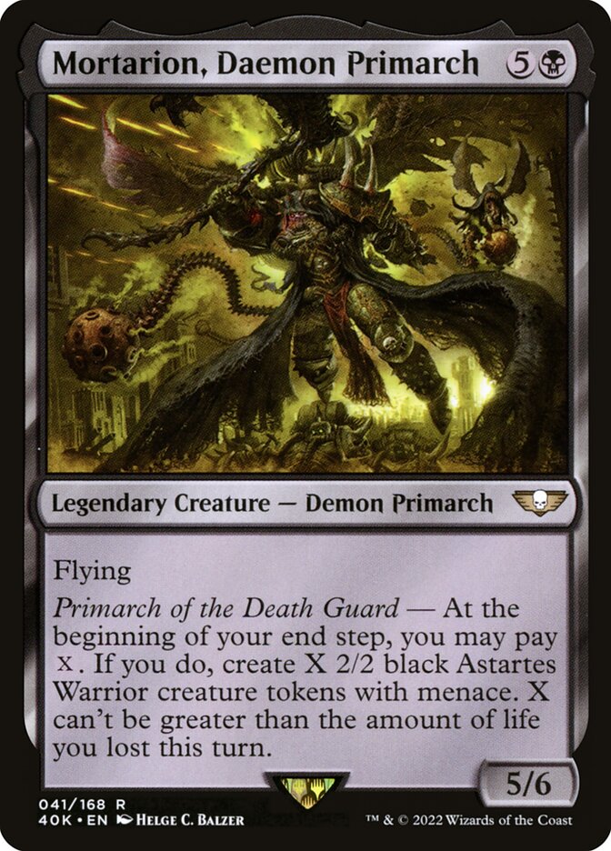 Mortarion, Daemon Primarch 40k 41