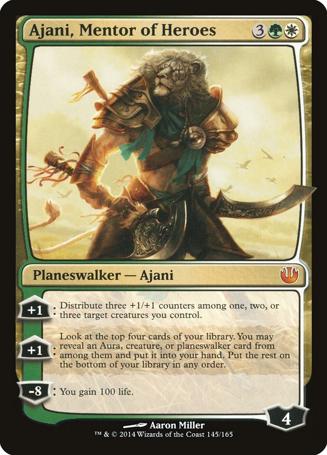 mtg individual cards Ajani, Mentor of Heroes - MTG Single Card