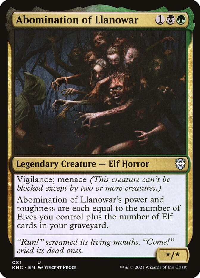 Abomination of Llanowar khc 81