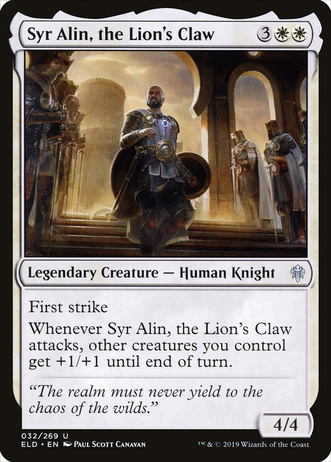Syr Alin, the Lion's Claw eld 32