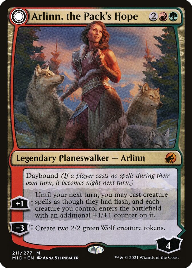 Arlinn, the Pack's Hope // Arlinn, the Moon's Fury mid 211