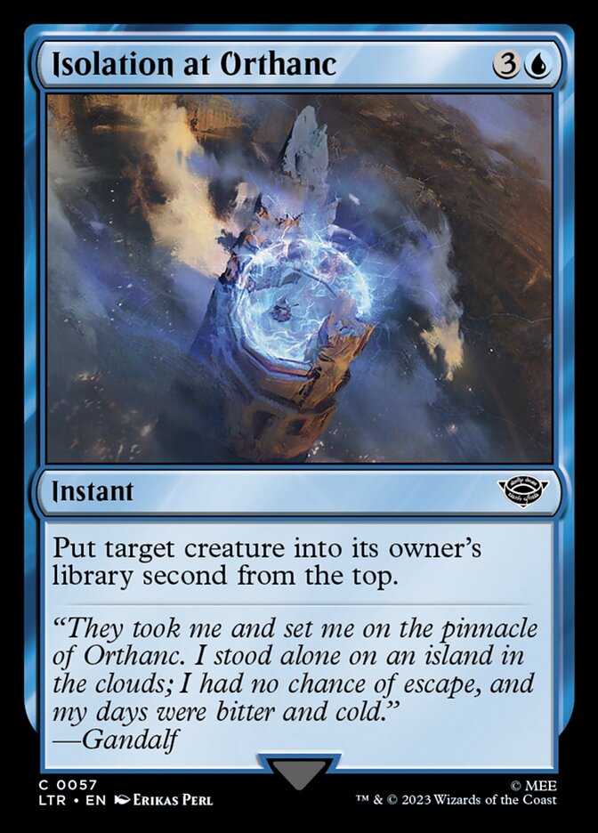 Isolation at Orthanc ltr 57