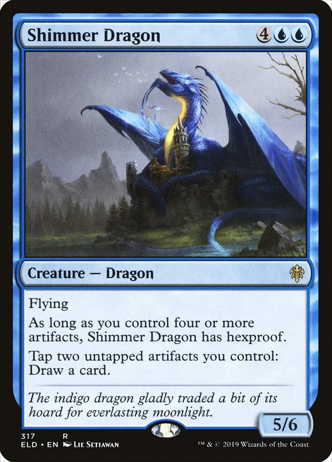 blue dragon cards mtg Shimmer Dragon - MTG Single Card