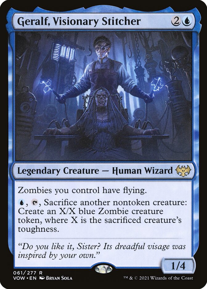 Geralf, Visionary Stitcher vow 61
