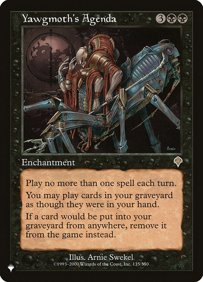 Yawgmoth's Agenda Moon MTG Yawgmoth's Agenda Moon MTG