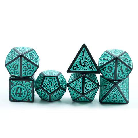 Turquoise Acrylic Dice Set