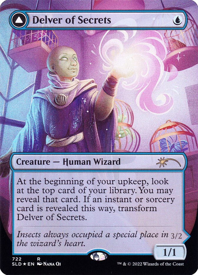 Delver of Secrets // Insectile Aberration sld 722