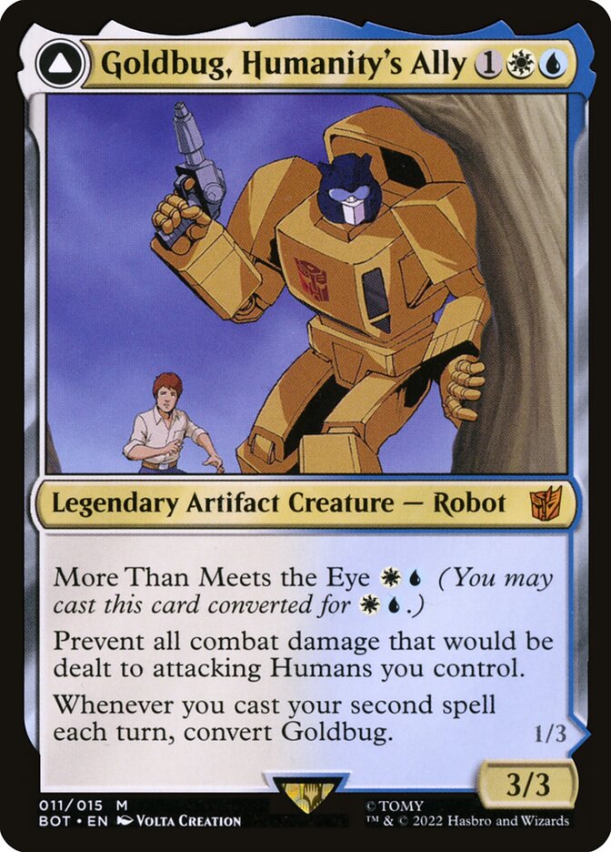 Goldbug, Humanity's Ally // Goldbug, Scrappy Scout bot 11