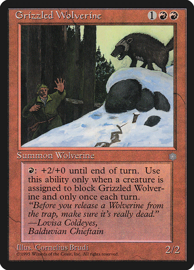 Grizzled Wolverine ice 192