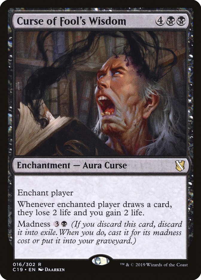 Curse of Fool's Wisdom Moon MTG Curse of Fool's Wisdom Moon MTG