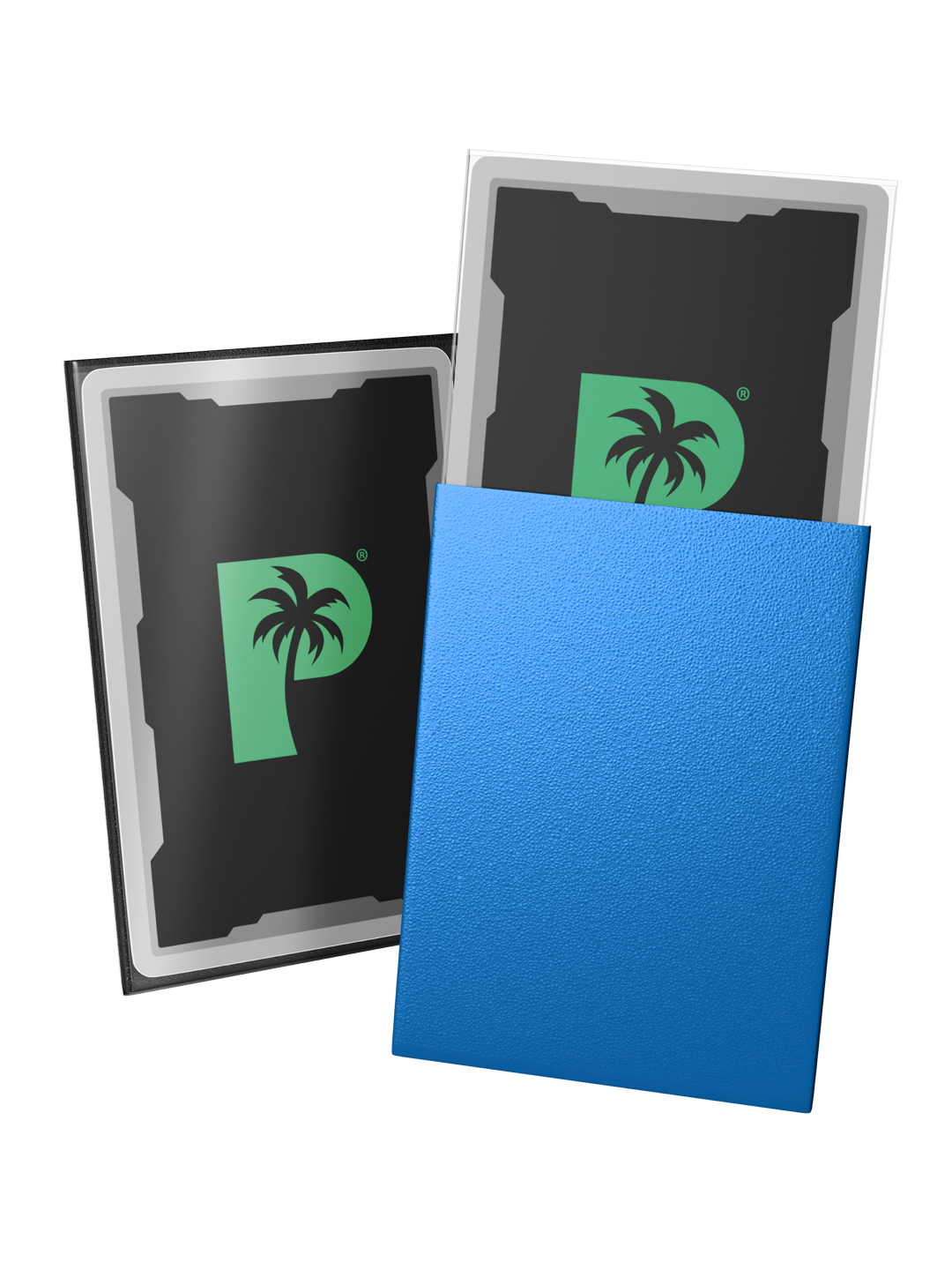 Palms Off - Blackout Deck Sleeves - Standard Size - Blue
