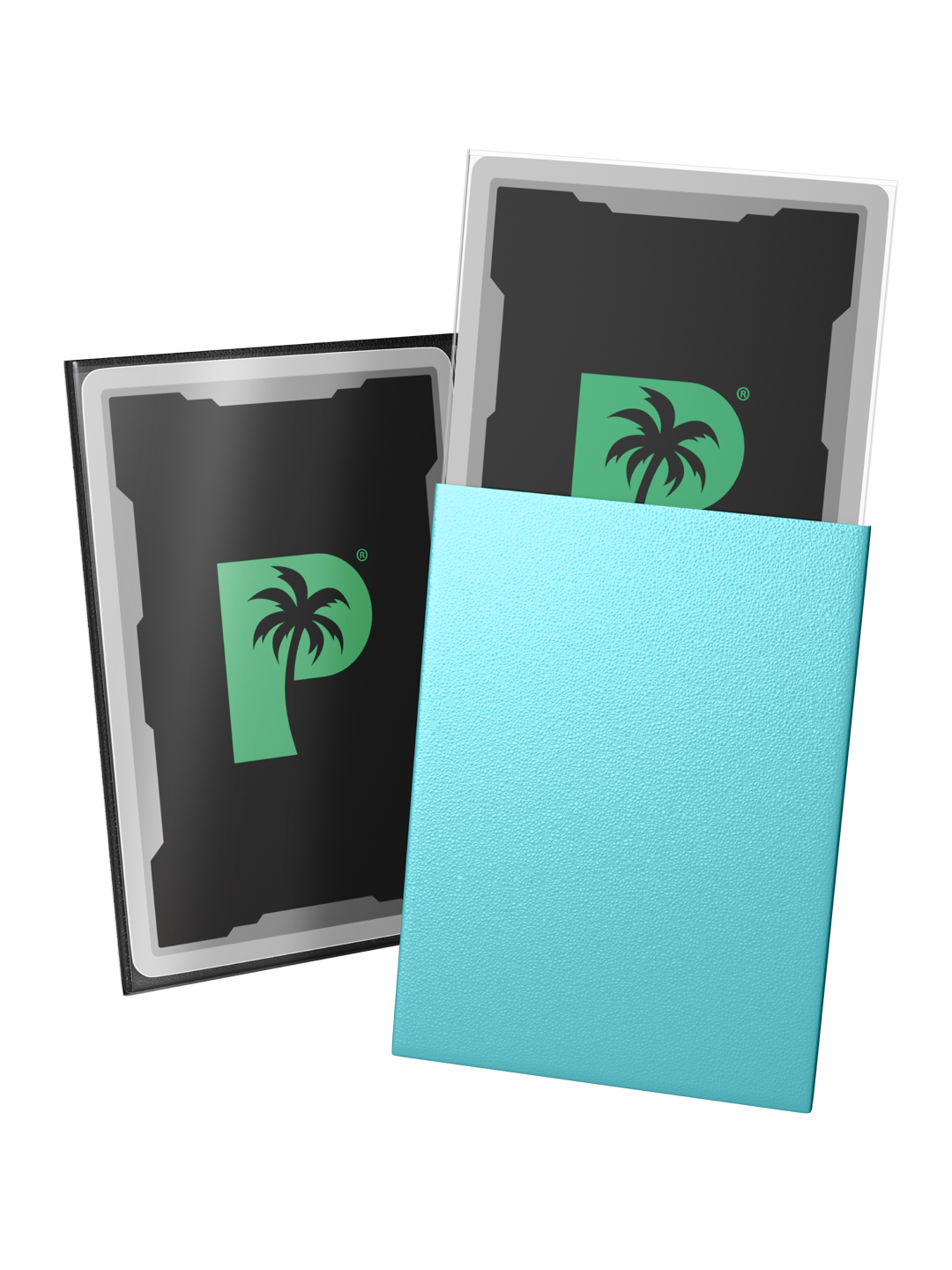 Palms Off - Blackout Deck Sleeves - Standard Size - Turquoise
