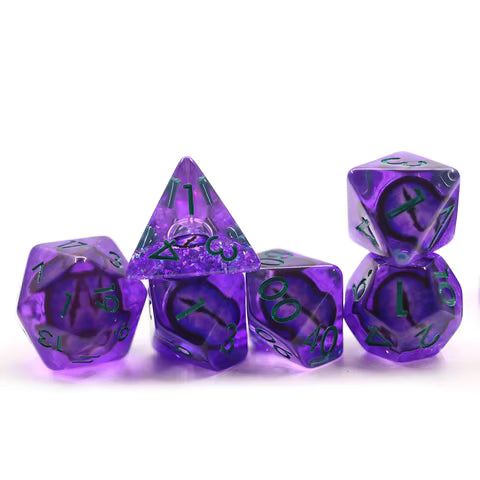 Purple Eye Resin Dice Set