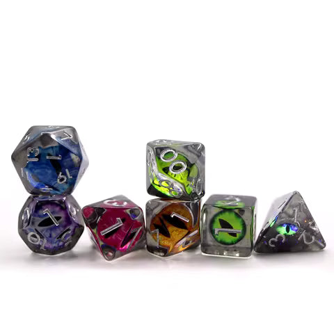 Colorful Eye Resin Dice Set