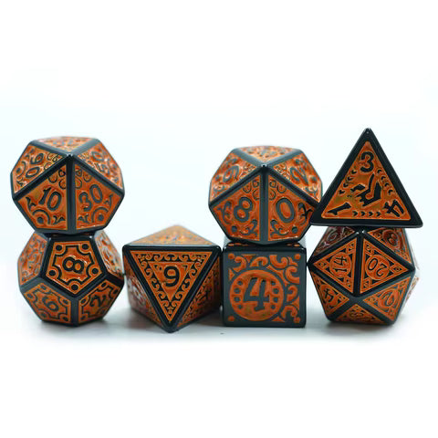 Copper Acrylic Dice Set