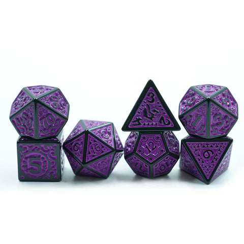Purple Acrylic Dice Set
