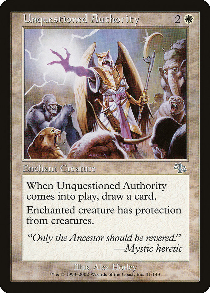 Unquestioned Authority jud 31