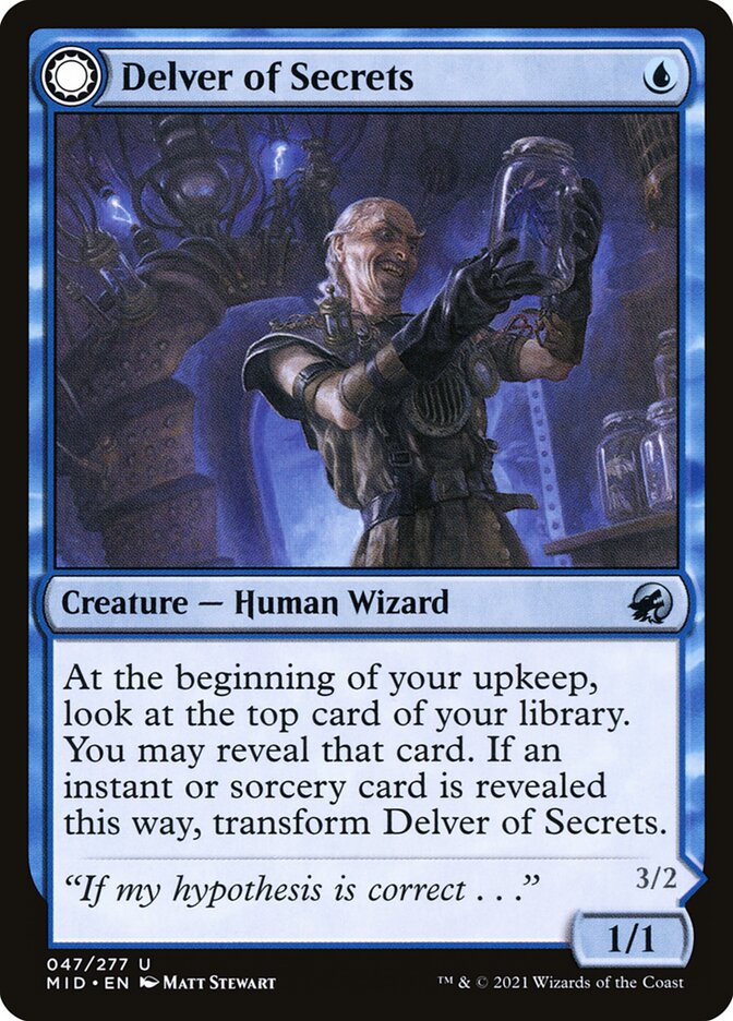 Delver of Secrets // Insectile Aberration mid 47
