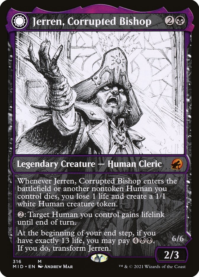 Jerren, Corrupted Bishop // Ormendahl, the Corrupter mid 316