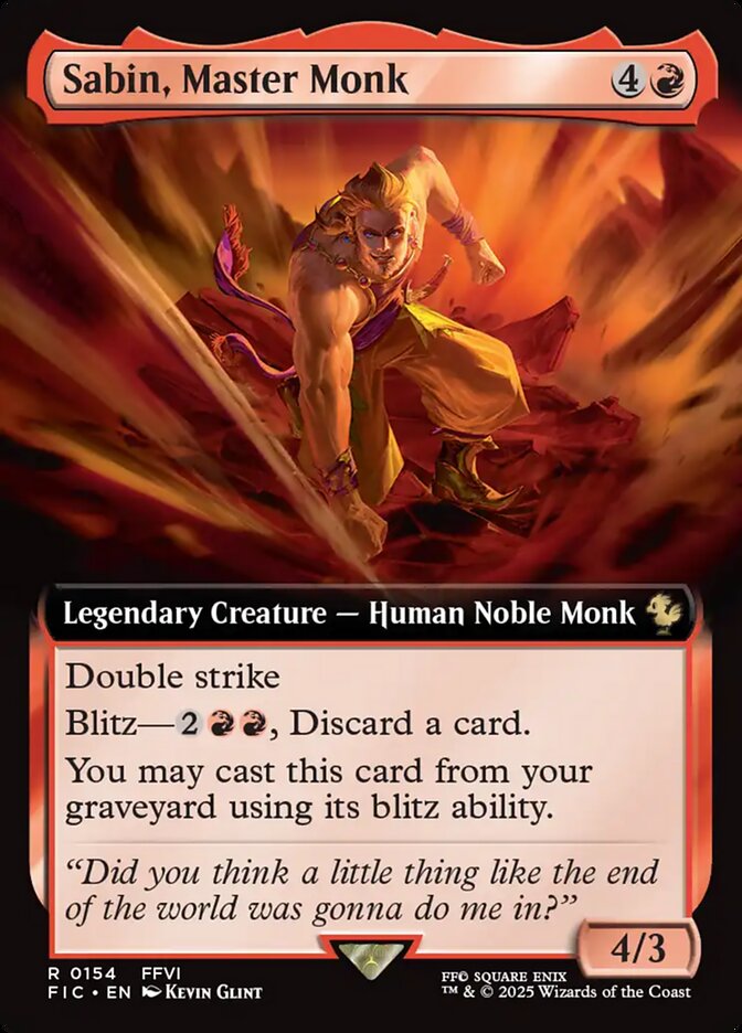 Sabin, Master Monk fic 154