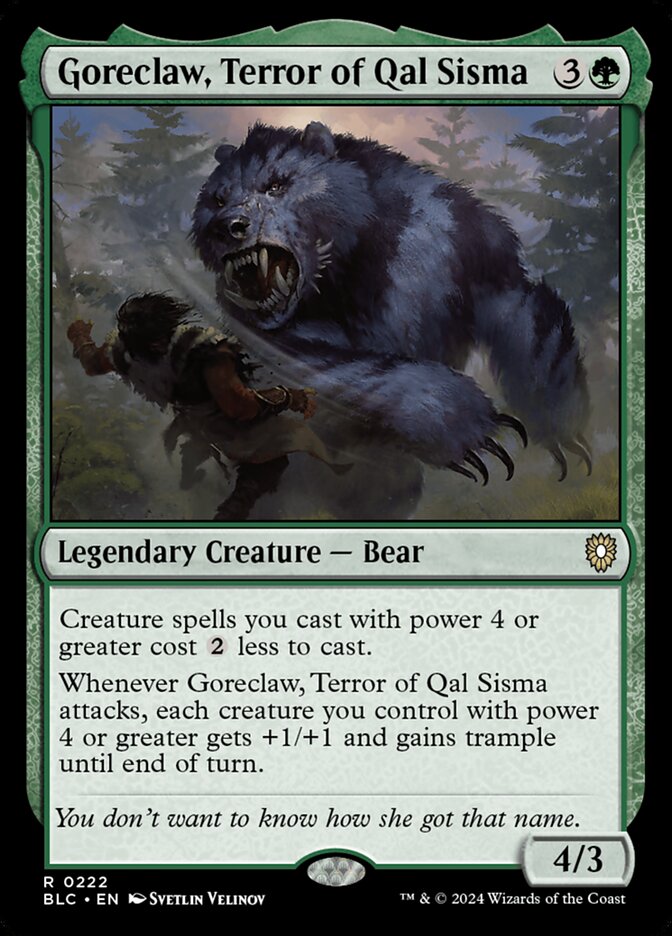 Goreclaw, Terror of Qal Sisma blc 222