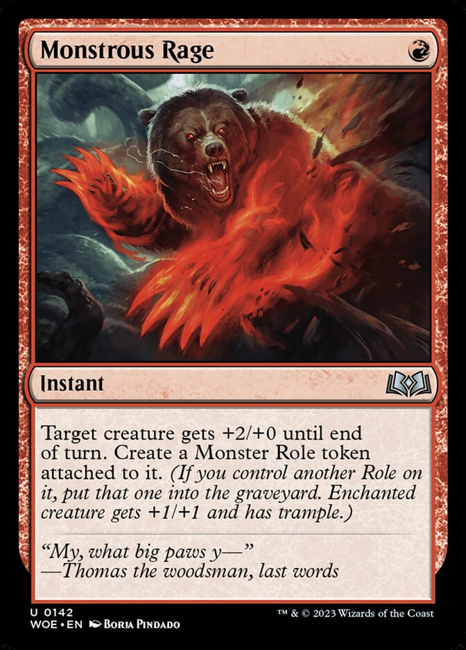 Monstrous Rage woe 142