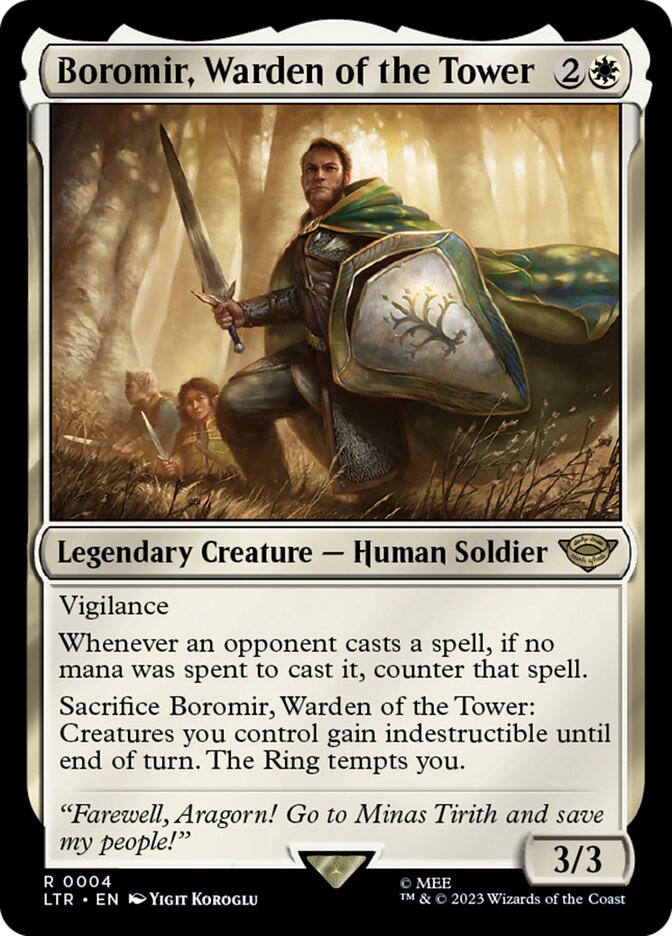 Boromir, Warden of the Tower ltr 4
