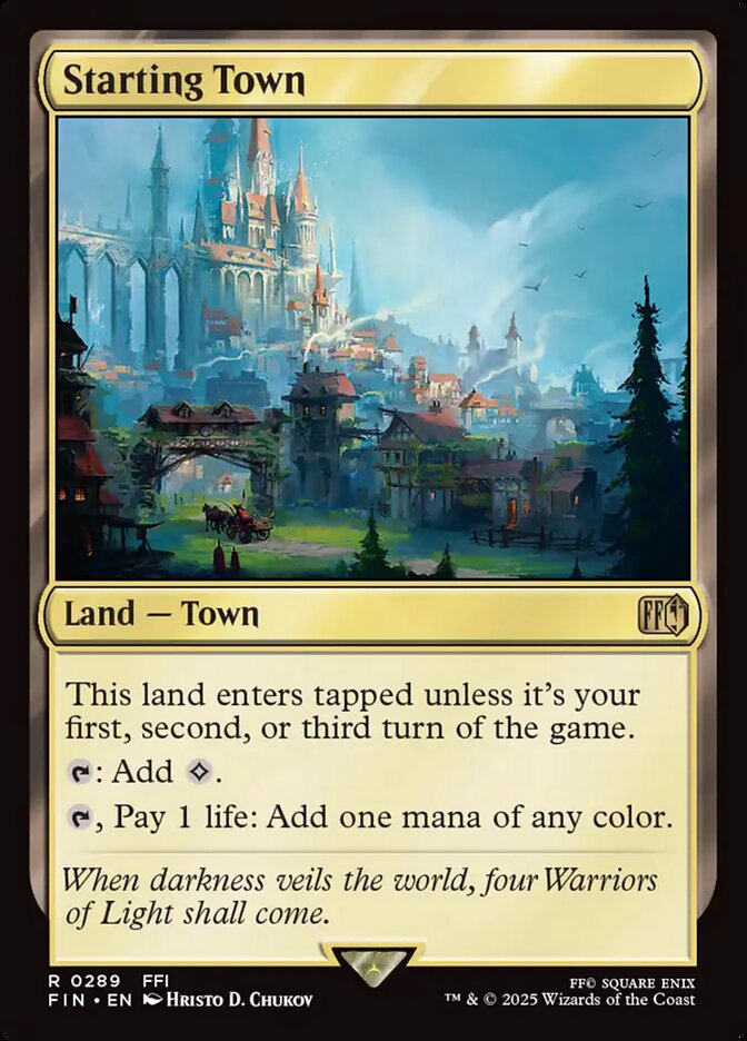 Starting Town fin 289