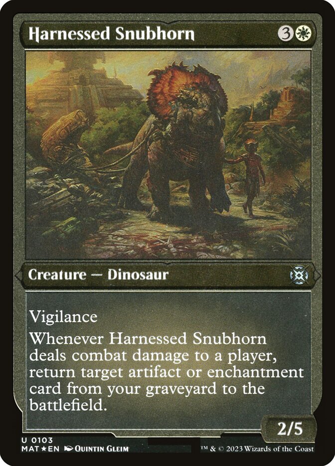 Harnessed Snubhorn mat 103