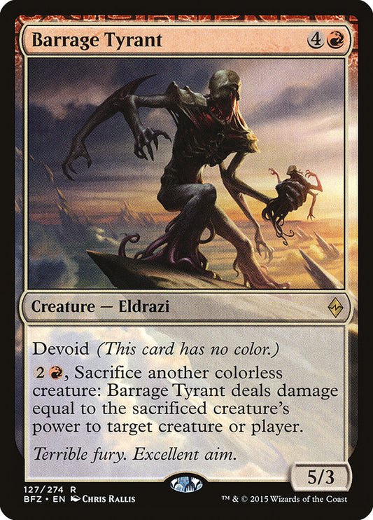 Barrage Tyrant bfz 127