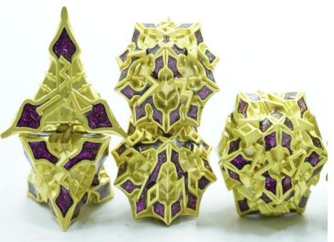 Celestial Metal Dice Set Amethyst