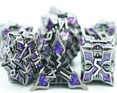 Leaf Metal Dice Set Purple Mica