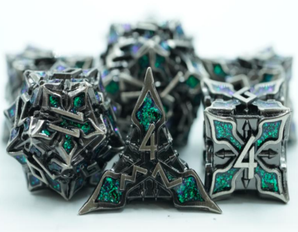 Leaf Metal Dice Set Green Mica