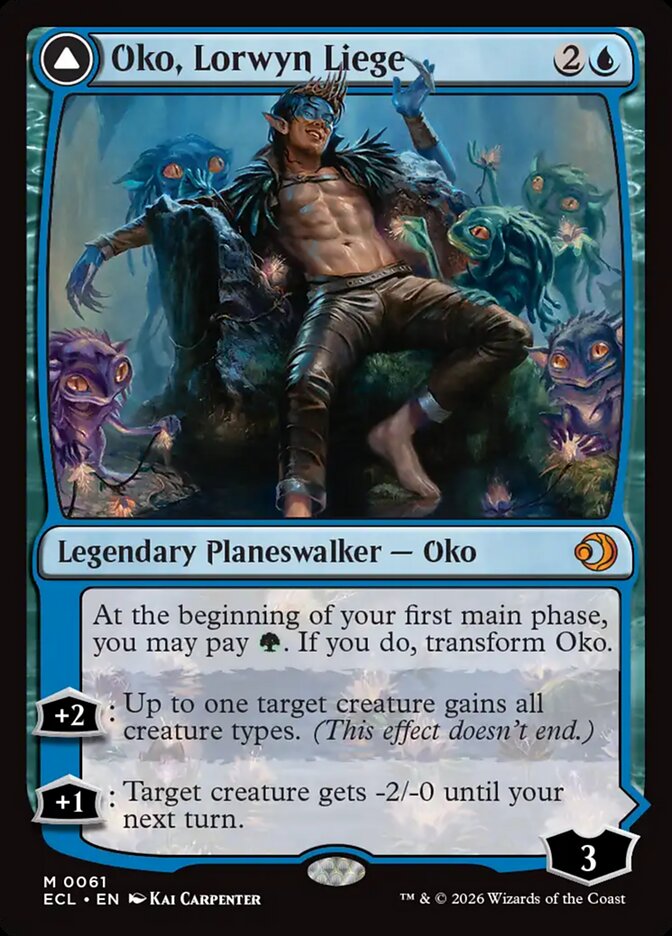 Oko, Lorwyn Liege // Oko, Shadowmoor Scion ecl 61