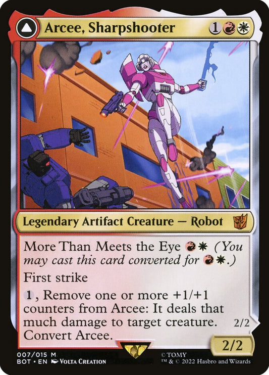 Arcee, Sharpshooter // Arcee, Acrobatic Coupe bot 7