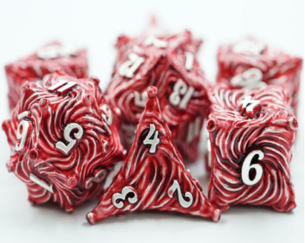 Tornado Metal Dice Set Red