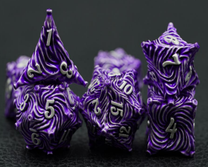 Tornado Metal Dice Set Purple