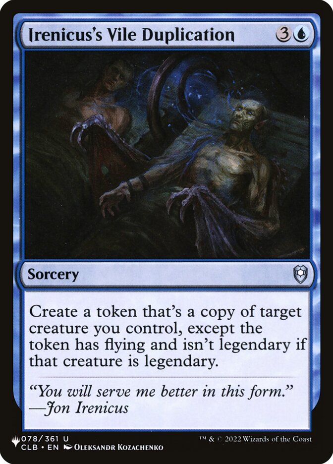 Irenicus's Vile Duplication plst CLB-78