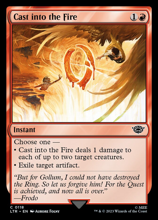 Cast into the Fire ltr 118