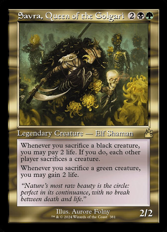 Savra, Queen of the Golgari rvr 381
