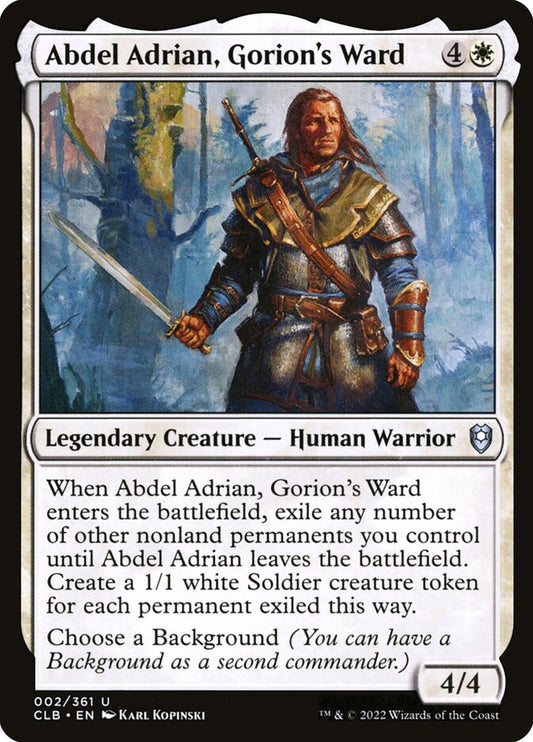 Abdel Adrian, Gorion's Ward clb 2