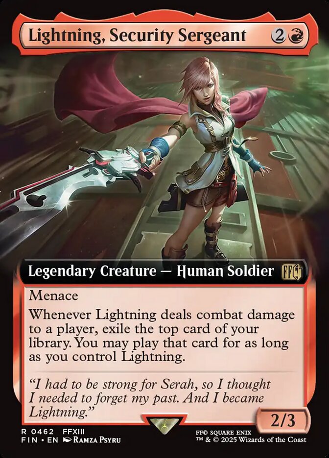 Lightning, Security Sergeant fin 462