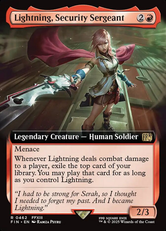 Lightning, Security Sergeant fin 462