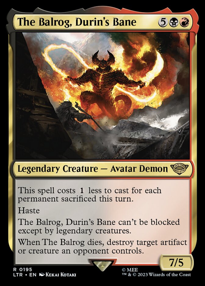 The Balrog, Durin's Bane ltr 195