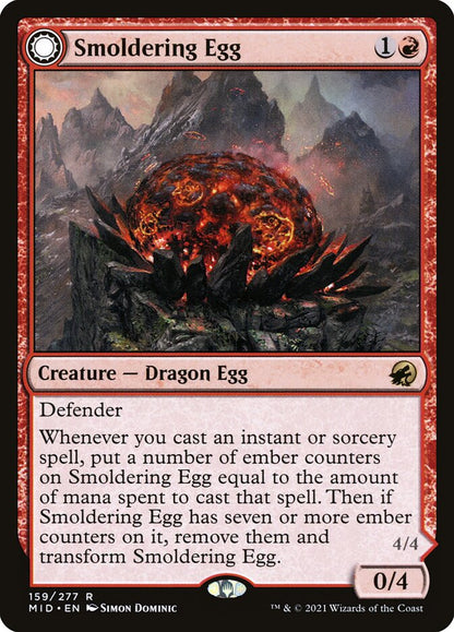 Smoldering Egg // Ashmouth Dragon mid 159