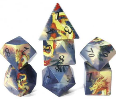 Celestial Dragon Acrylic Dice Set